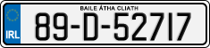 License plate of Ireland, Regular plates