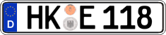 German license plate, Regular plates