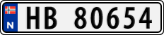 License plate of Norway, Cars