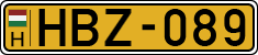 license plates of Hungary, Commercial vehicles (1990)