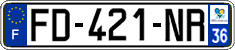 French license plate, SIV (ordinary)