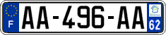 French license plate, SIV (ordinary)