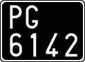 License plate of Italy, Cars (1927 year series)