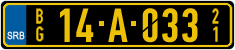 License plate of Serbia, Diplomatic