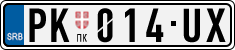 License plate of Serbia, Cars