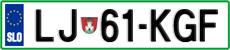 License plate of Slovenia, Cars