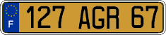 French license plate, FNI