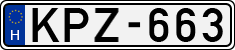 license plates of Hungary, Cars (1990)