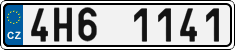 License plate of the Czech Republic, Cars (2001)