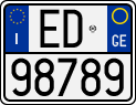 License plate of Italy, Motorcycles (1994 year series)