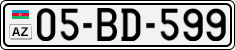 License plate of Azerbaijan, Cars