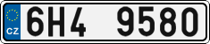 License plate of the Czech Republic, Cars (2001)