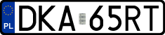License plates of Poland, Regular car plates