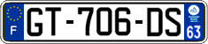 French license plate, SIV (ordinary)