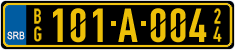 License plate of Serbia, Diplomatic