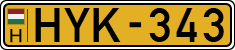 license plates of Hungary, Commercial vehicles (1990)