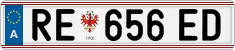 License plate of Austria, Regular plates