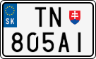 License plate of Slovakia, Motorcycles