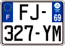 French license plate, SIV (ordinary)