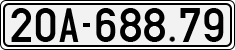 License plate of Vietnam, Cars