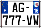 French license plate, SIV (ordinary)