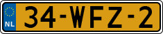License plate of the Netherlands, Trailers