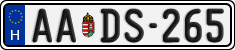 license plates of Hungary, Regular plates (2022)