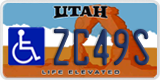 Utah, Vehicles for disabled persons (AB12C/1234A)