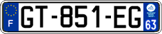 French license plate, SIV (ordinary)