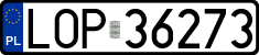 License plates of Poland, Regular car plates