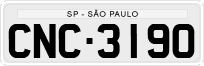 License plate of Brazil, Private owners (1990)