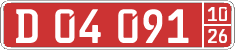License plate of Kyrgyzstan, Diplomatic