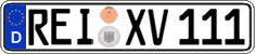 German license plate, Regular plates
