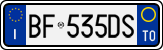 License plate of Italy, Cars (1994 year series)