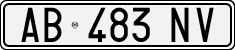 License plate of Italy, Cars (1994 year series)