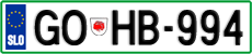 License plate of Slovenia, Cars
