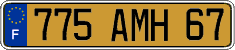 French license plate, FNI
