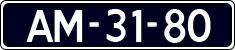 License plate of the Netherlands, Imported oldtimers (cars)