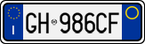 License plate of Italy, Cars (1994 year series)
