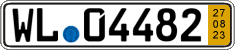 German license plate, Short-term transit plates