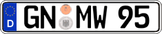 German license plate, Regular plates