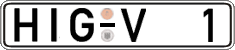 German license plate, Regular plates