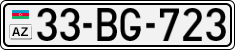 License plate of Azerbaijan, Cars
