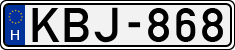 license plates of Hungary, Cars (1990)