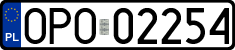 License plates of Poland, Regular car plates