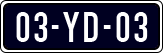License plate of the Netherlands, Imported oldtimers (cars)