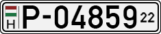 license plates of Hungary, Temporary (1990)