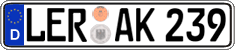 German license plate, Regular plates