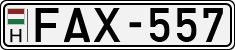 license plates of Hungary, Cars (1990)