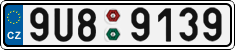 License plate of the Czech Republic, Cars (2001)
